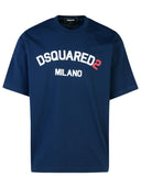 Dsquared2 'Milano' Camiseta de algodón azul marino