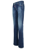 Jeans di denim blu scuro 'flare' dsquared2