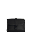 Salvatore Ferragamo 'Twins' Black Lear Waist Bag