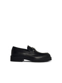 Salvatore Ferragamo 'Fiorello'Black Lear Loafers