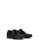 Salvatore Ferragamo 'Caspian' Black Lear Loafers