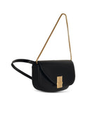 Salvatore Ferragamo 'Fiamma' Black Lear Crossbody Bag