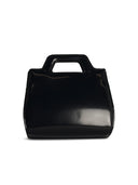 Salvatore Ferragamo 'Wanda' Black Shiny Lear Bag