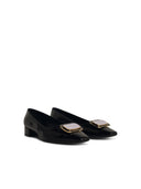 Salvatore Ferragamo Black Shiny Lear Décollètè