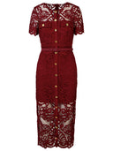 Self Portrait Red Polyester Dress