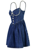 Self Portrait Blue Cotton Dress