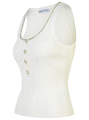 Self Portrait White Viscose Blend Top