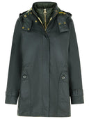 Barbour 'Kannich' Green Waxed Cotton Parka
