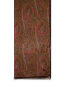 Etro brown cashmere miscelare sciarpa