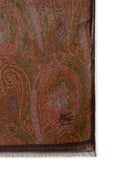 Etro brown cashmere miscelare sciarpa