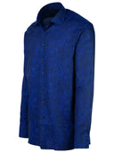 Camicia di cotone blu etro 'roma'