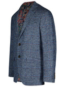 Etro'Roma'Blue Wool Blend Blazer