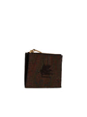 Etro Large 'Arnica' Brown Lear Card Holder