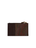 Etro Large 'Arnica' Brown Lear Card Holder
