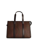 Etro 'Arnica' Brown Shiny Lear Shopping Bag