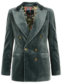 Etro hellblauer Baumwollblazer