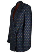 Etro Blue Wool Blend Blazer