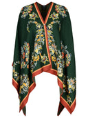 Etro Green Wool Blend Cape