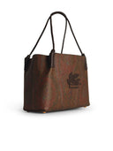 Etro Small 'Arnica' Brown Cotton Blend Bag