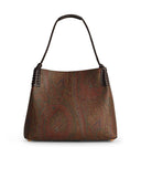Etro Small 'Arnica' Brown Cotton Blend Bag