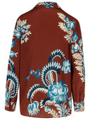 قميص من الحرير باللون العنابي من إيترو