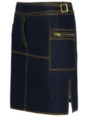 Etro Dark Blue Denim minirok