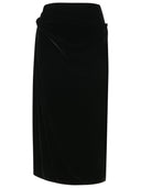 Etro Black Viscose Blend Skirt