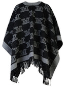 Max Mara 'Frine' Black Wool Cape
