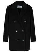 Max Mara 'Rebus "Black Wool e Cahsmere Blend Coat