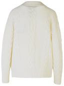 Max Mara 'Micio' White Wool Blend Cardigan