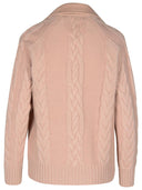 Max Mara 'Micio' Pink Wool Blend Cardigan