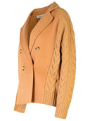 Max Mara 'Micio' Beige Wool Blend Cardigan