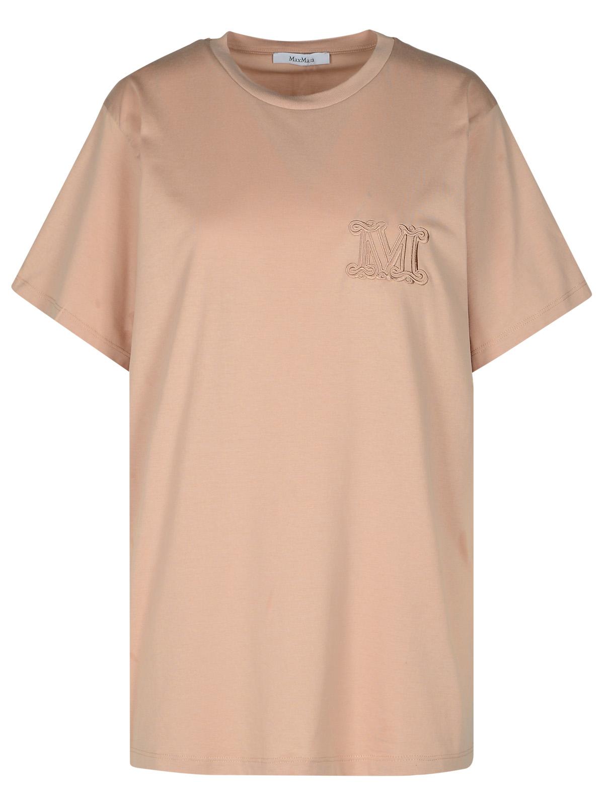 Max Mara Mango' Nude Cotton T Shirt