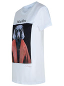 Max mara 'cipria' t-shirt en coton blanc