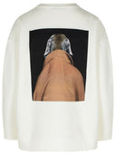 Max Mara 'Bacco' White Cotton Blend Sweatshirt