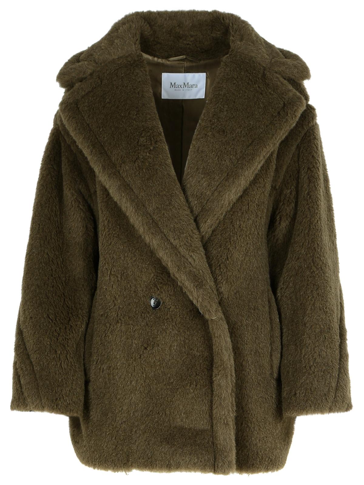 Max Mara 'Olga' Dark Green Alpaca Blend Coat