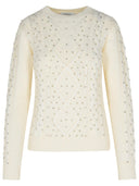 Max Mara 'Onde' White Wool Blend Sweater