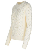 Max Mara 'Onde' White Wool Blend Sweater