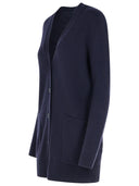 Max Mara 'Villar' Cardigan In Blue Cashmere Blend