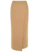 Max Mara 'Umbria' Brown Cashmere Blend Skirt