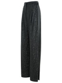 MAX MARA 'Navigli' pantaloni di miscela viscosa nera