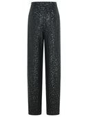 MAX MARA 'Navigli' pantaloni di miscela viscosa nera