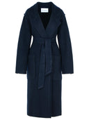 Max Mara 'Jene' Dark Blue Cashmere Blend Coat