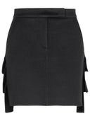 Max Mara 'Caro' Black Camel Miniskirt