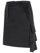 Max Mara 'Caro' Black Camel Miniskirt
