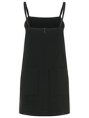 Max Mara Aversa '1234' robe en noir cady