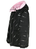 Msgm Black Polyester Down Jacket