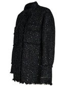 Msgm Black Wool Blend Shirt