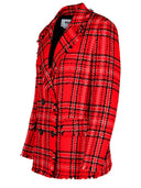 Msgm 'sjekk' rød bomullsblanding blazer