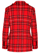 Msgm 'sjekk' rød bomullsblanding blazer